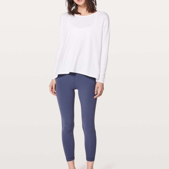 Lululemon Back Into It Long Sleeve White - Picture 3 of 8